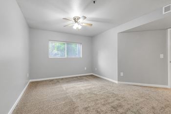 ceiling fan in bedroom  at The Buttes Apartments Loveland, CO